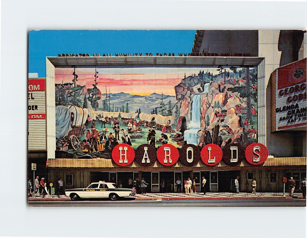 Postcard Large Mural Harold\'s Club Reno Nevada USA