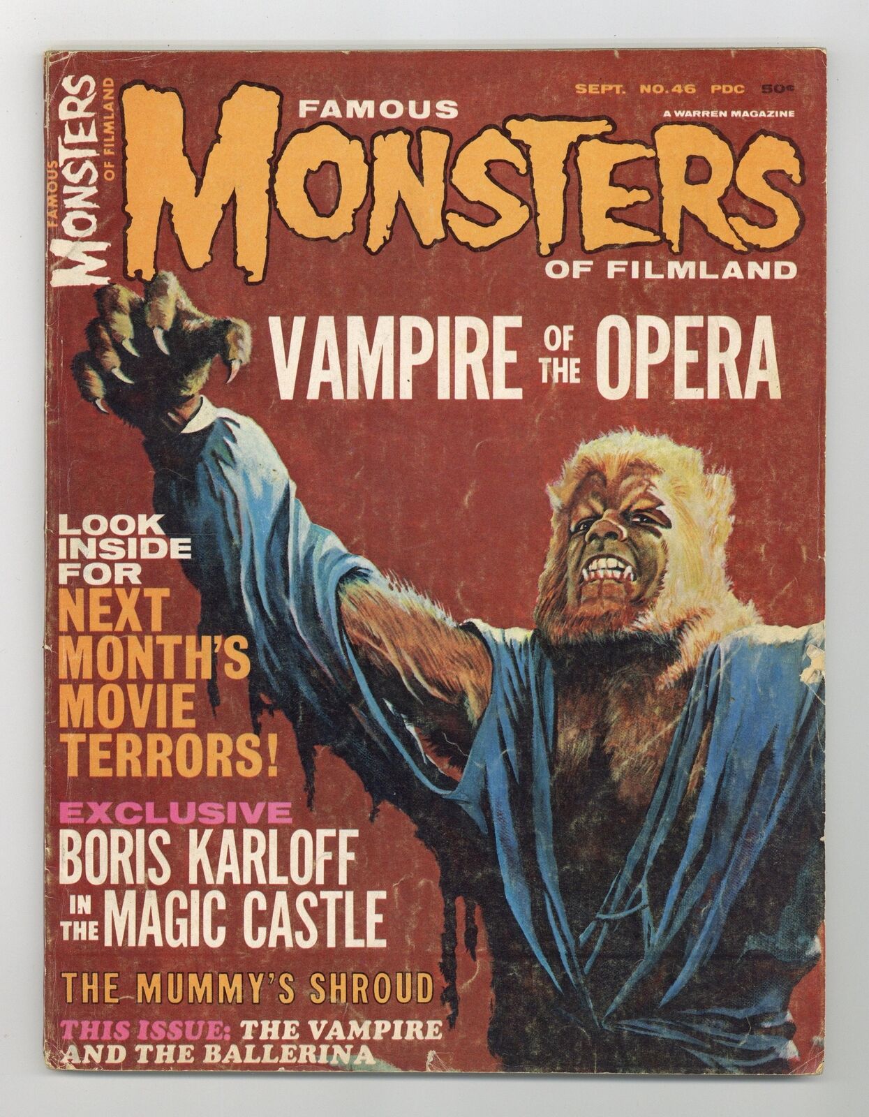 Famous Monsters of Filmland Magazine #46 VG- 3.5 1967