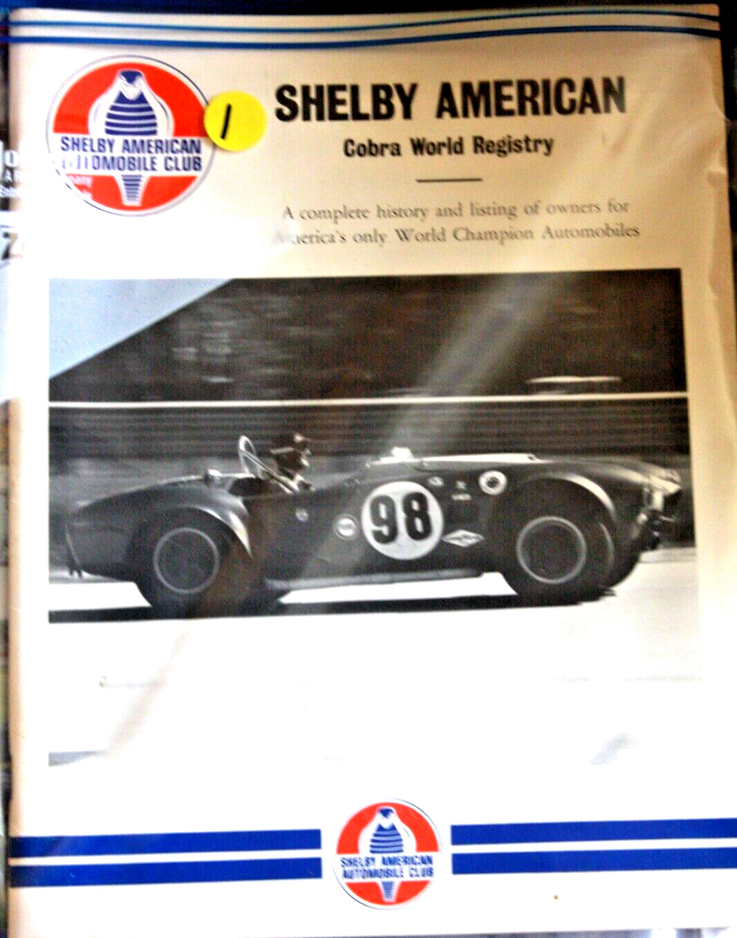 Shelby American Cobra World Registry 
