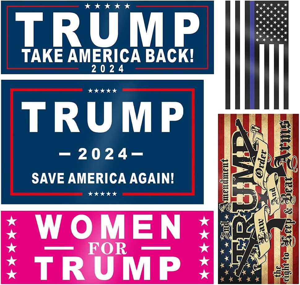 Trump 2024 Sticker, Trump Bumper Stickers 10PCS for 47Th Presidential Election, 