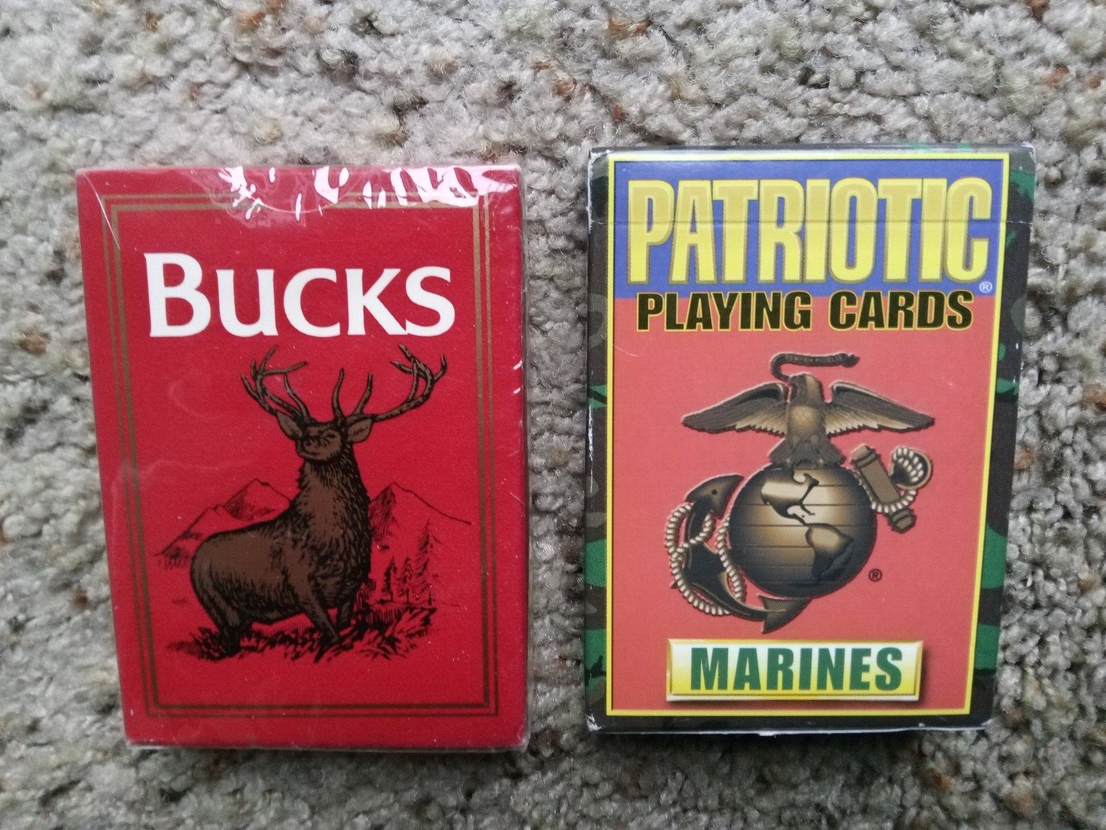 vtg Patriotic Marines & Buck brand Playing Cards