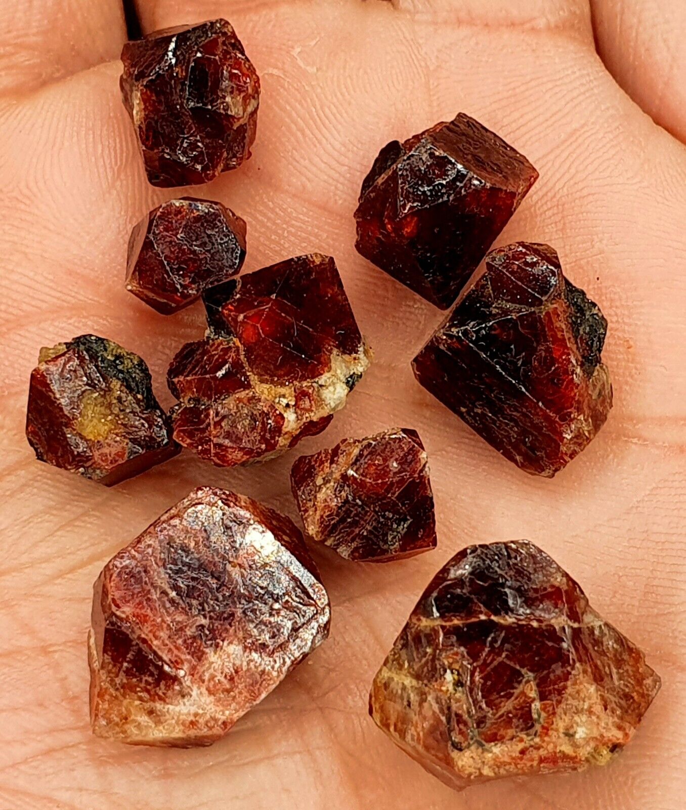 155 Carats Top Quality Blood Red Zircon Crystal,s Lot From Skardu Pakistan