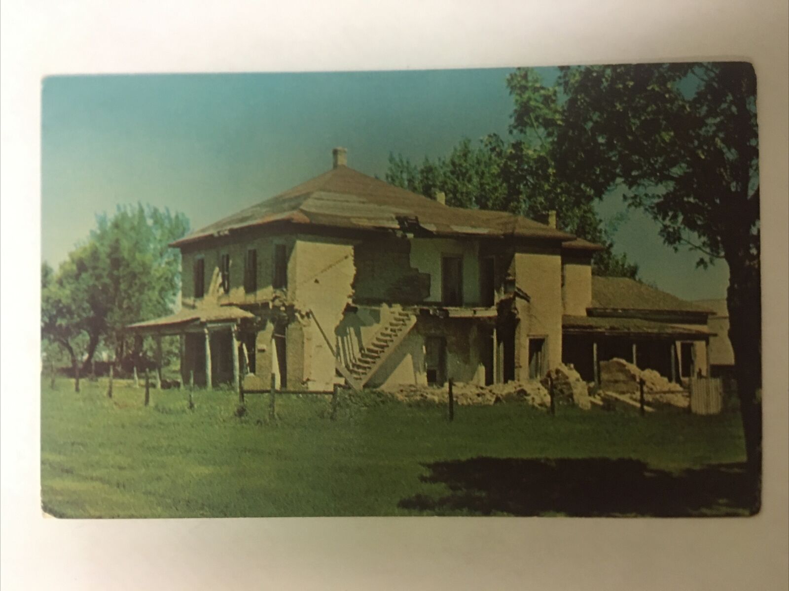 Fort Sisseton Hospital Building Marshall County South Dakota Vintage Postcard