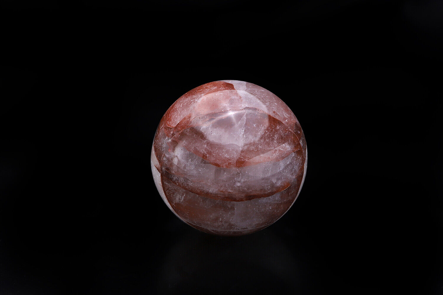 Pink Samadhi Quartz Sphere Ball 45-46mm Healing Fine Crystal Quartz 133gm Ball