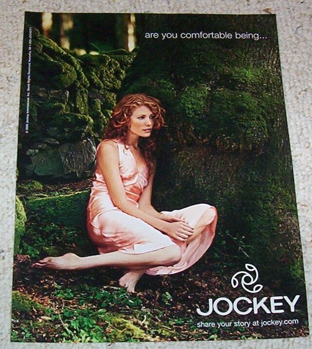2005 print ad page - Jockey lingerie nightgown Sexy redhead Girl advertising