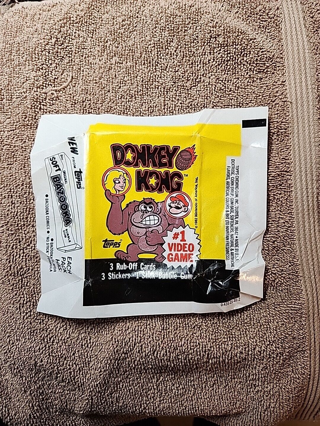 1982 Topps Donkey Kong Wax Wrapper (1) - EX-NM *TEXCARDS*