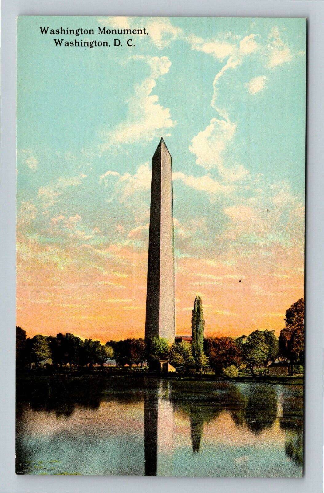 Washington DC, Washington Monument, Vintage Postcard