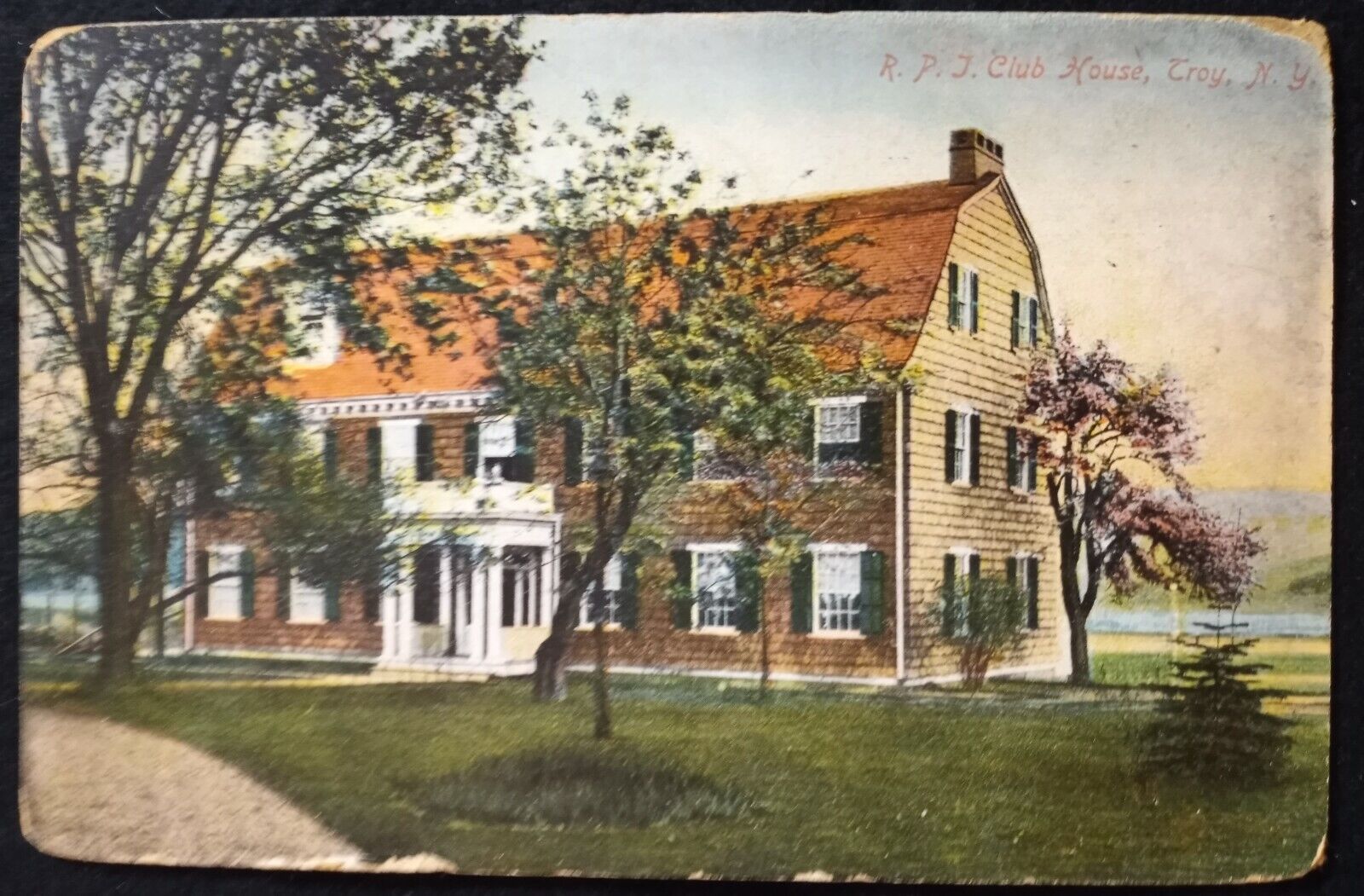 RPC Rensselaer Polytechnic Club House Troy New York NY 1911 c1910s Postcard A10