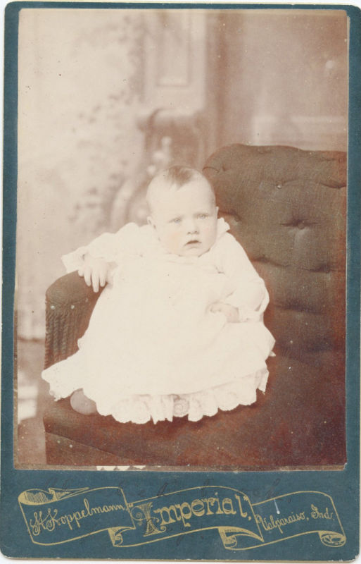 Cabinet Photo-Valparaiso Indiana-Cute Baby- H Koppelmann-Imperial Photographer