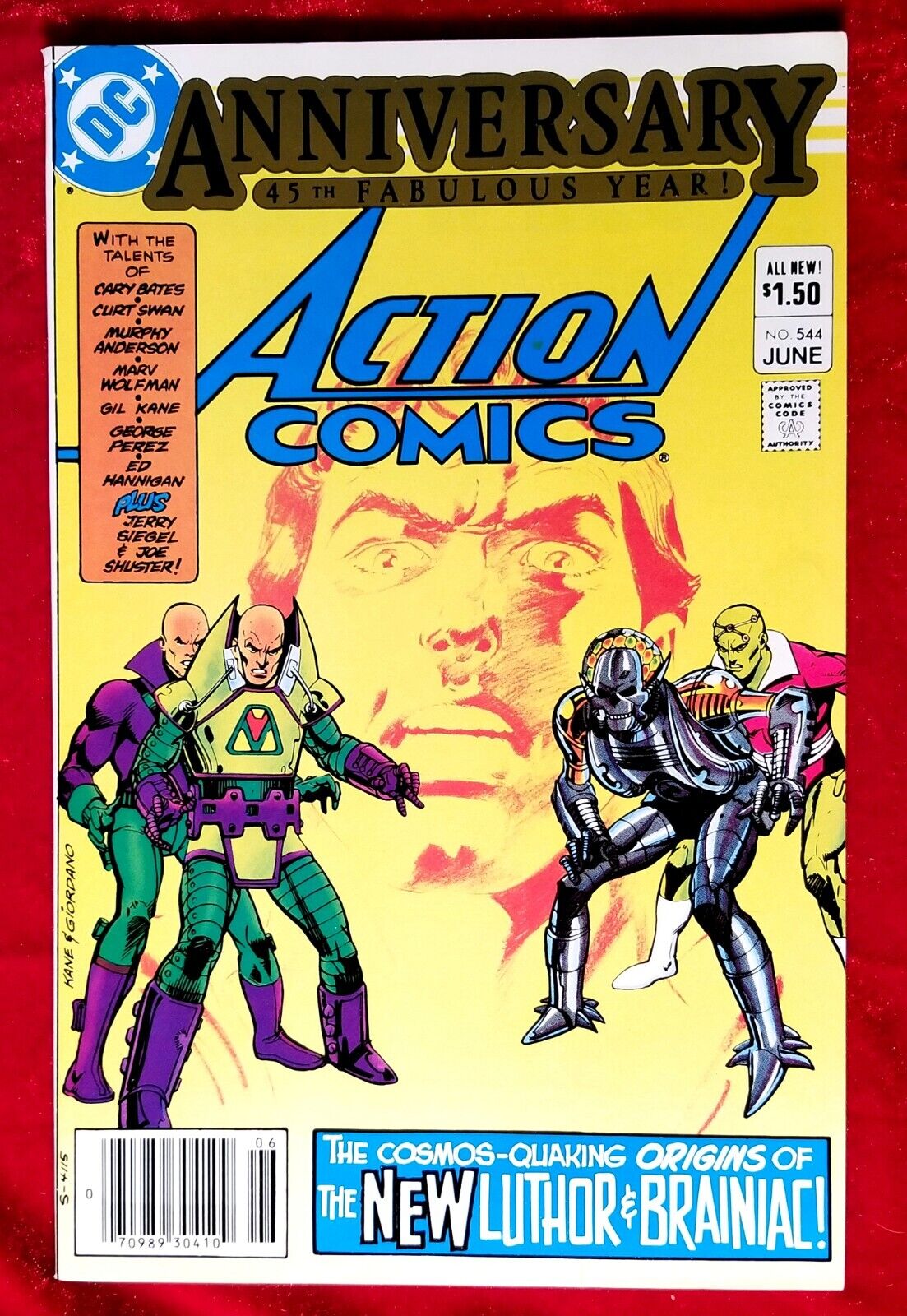 1983 ACTION COMICS #544 1st App Luthor Armor New Brainiac Superman NEWSSTAND 80s