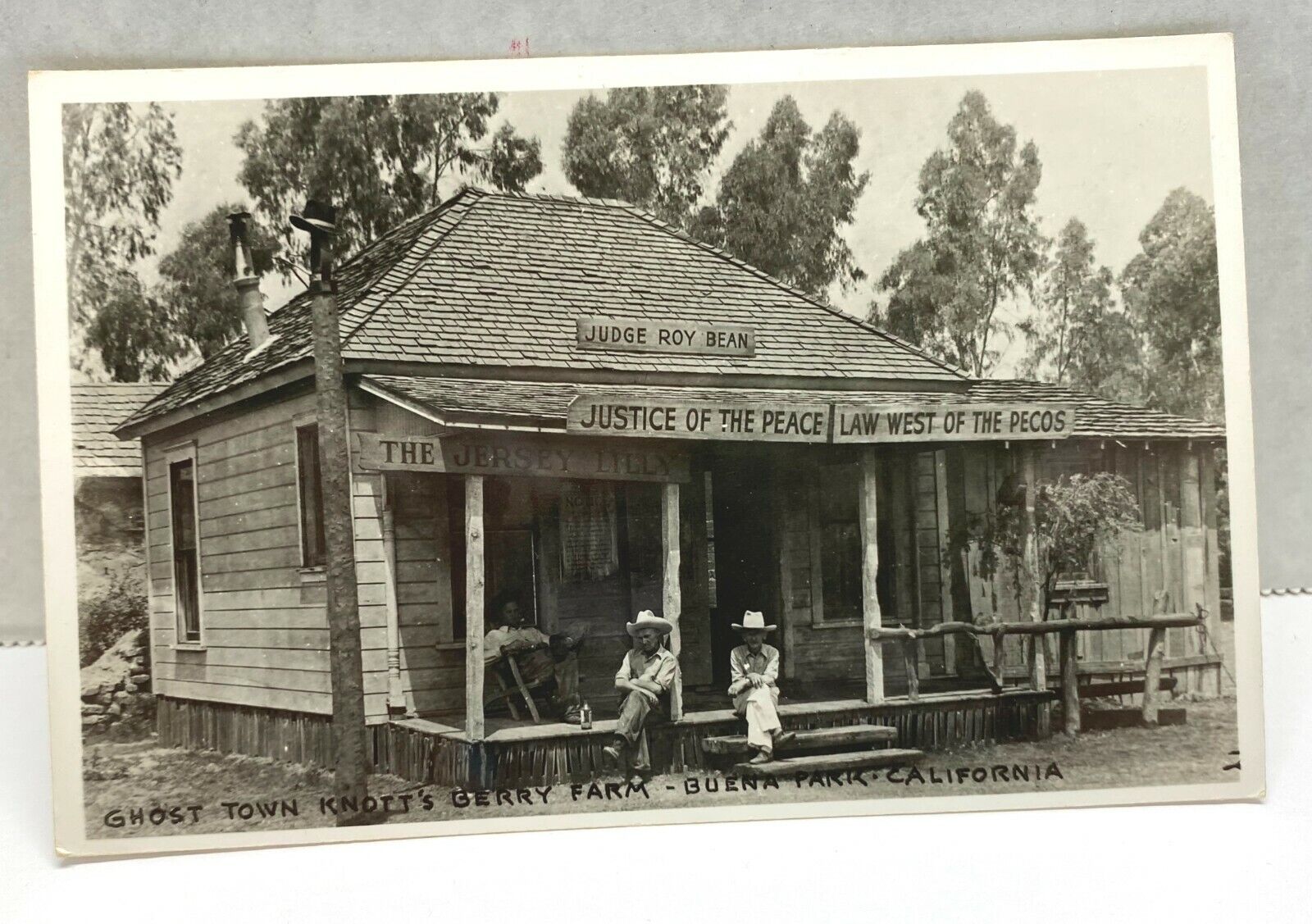 Postcard Knotts Berry Farm Ghost Town Justice of the Peace Souvenir RPPC