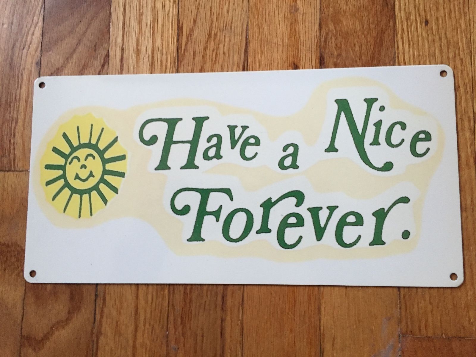Have A Nice Day Forever Sunshine Flower Child Vintage Framed Sign Home Decor  