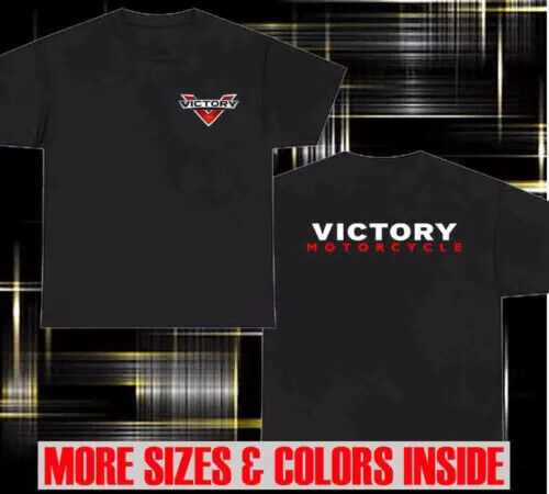 New Men\'s Vic-Victory Motorcycle\'s 2side Logo T Shirt funny Size S - 5XL