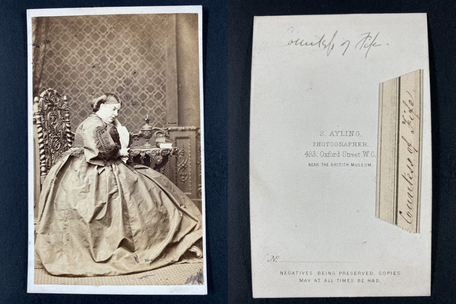 Ayling, London, Countess of Jife Vintage CDV Albumen Print Albumin Print  