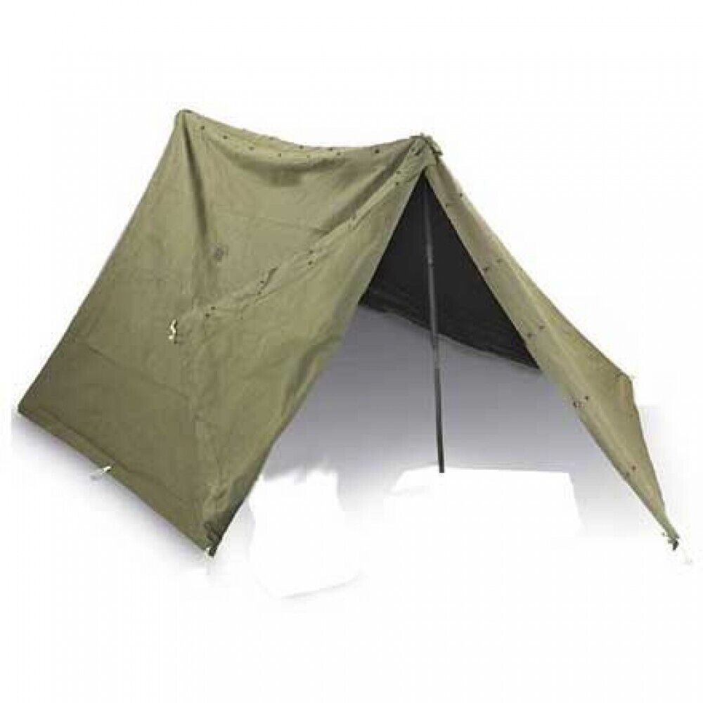 U.S. Armed Forces Shelter Complete (Pup Tent) w/ Poles and Stakes