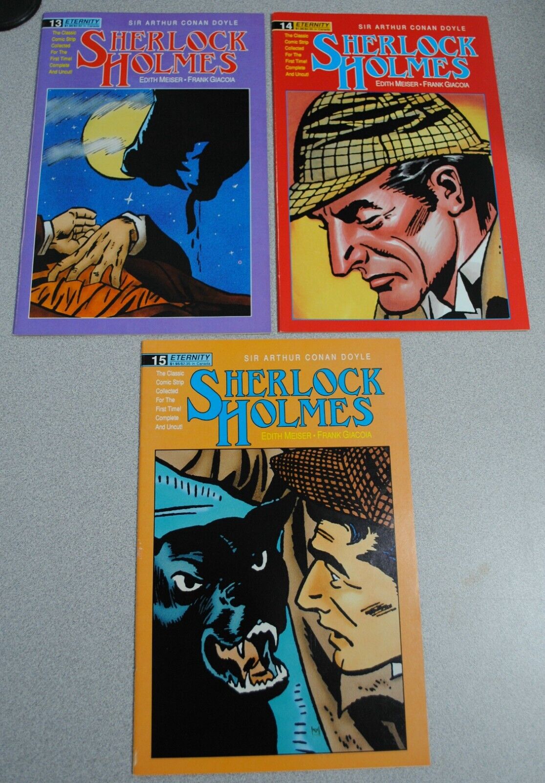 Sherlock Holmes #13, #14 and #15 ETERNITY Comics 1988. Never Read
