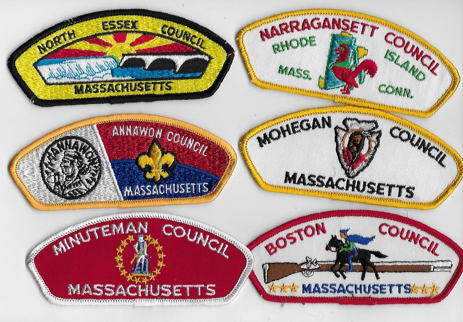 Lot of Massachusetts Councils Six Mint CSP