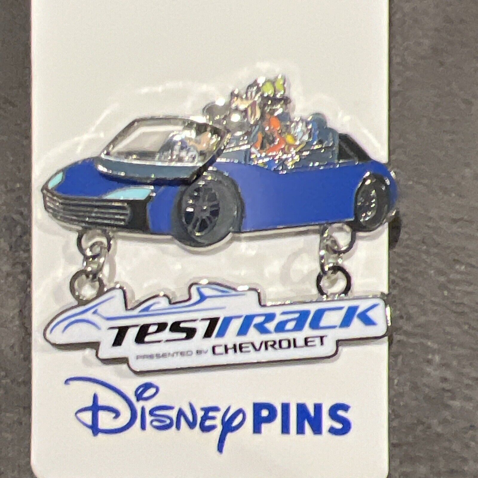 Disney Parks Pin - WDW Attractions Test Track Car Mickey Driving Goofy & Donald