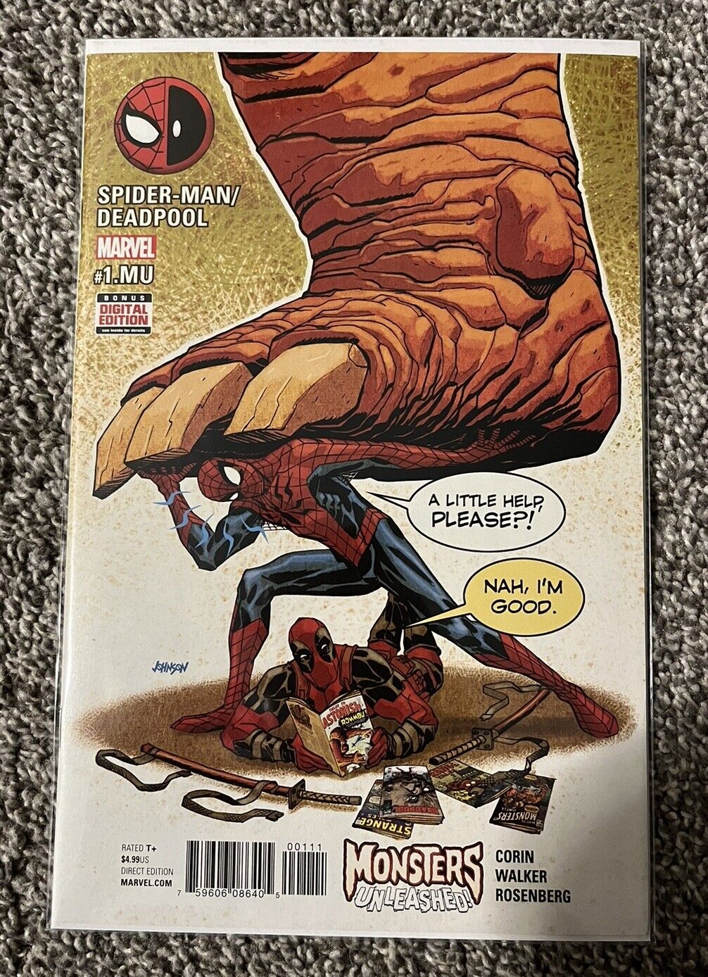Marvel Comics Spider-Man/Deadpool #1.MU (2017) Monsters Unleashed 1st Printing