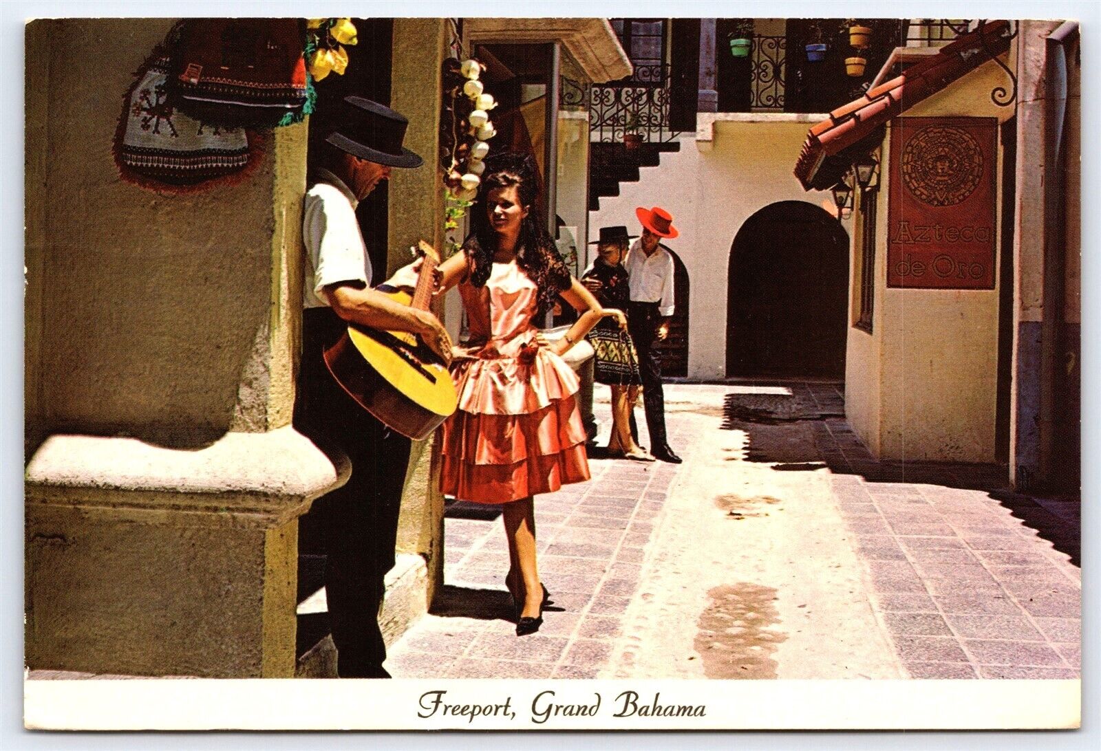 Bahamas Freeport, International Bazaar, Flamenco Dancers, Chrome 1968, 6 x 4