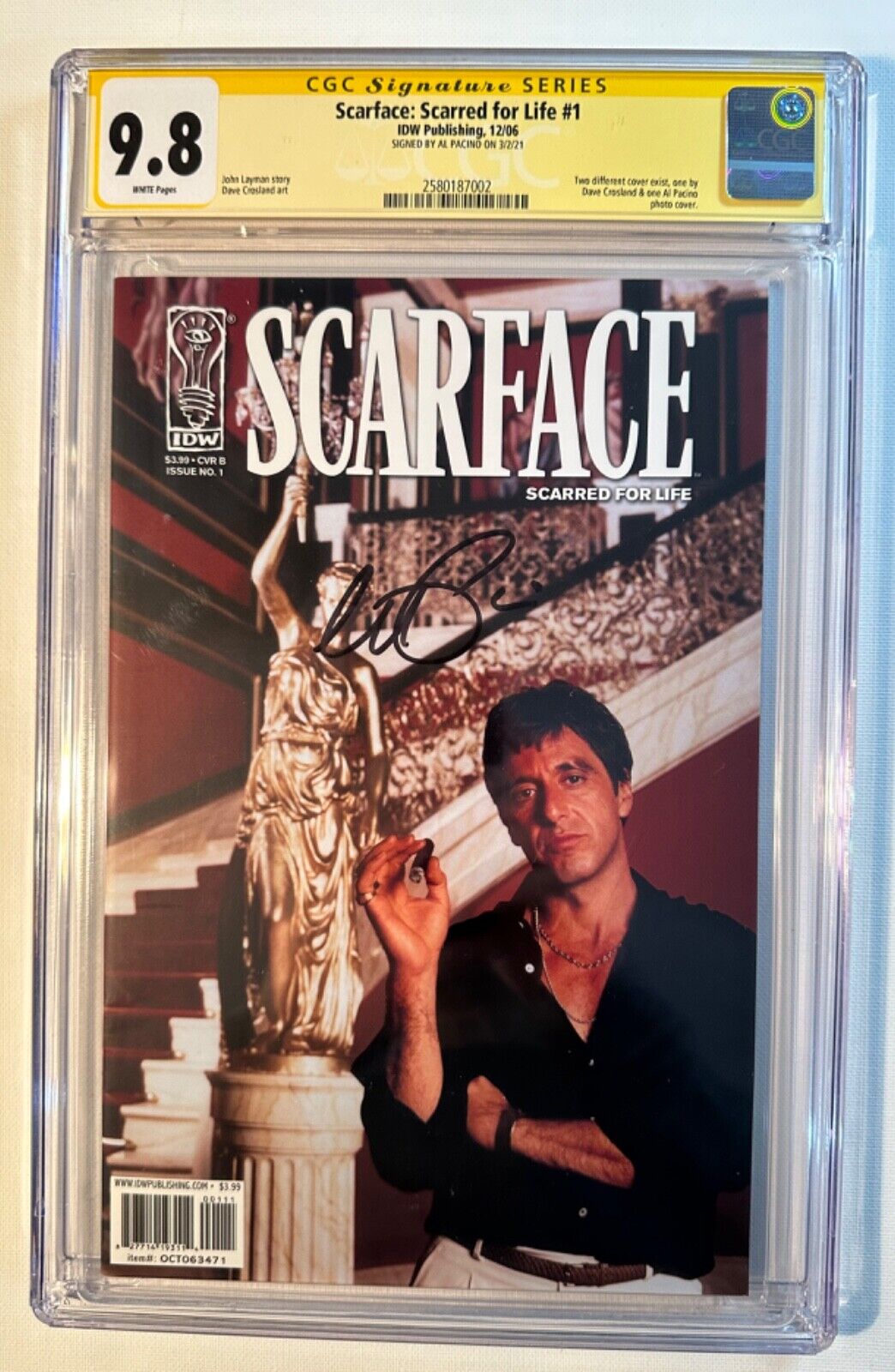 Scarface: Scarred for Life #1 Movie Photo Cover CGC SS 9.8 Signed Al Pacino 🔥