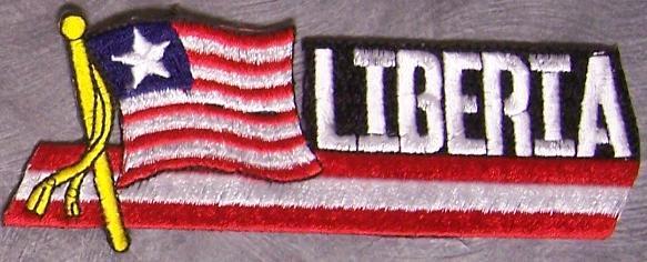 Embroidered International Patch National Flag of Liberia NEW streamer