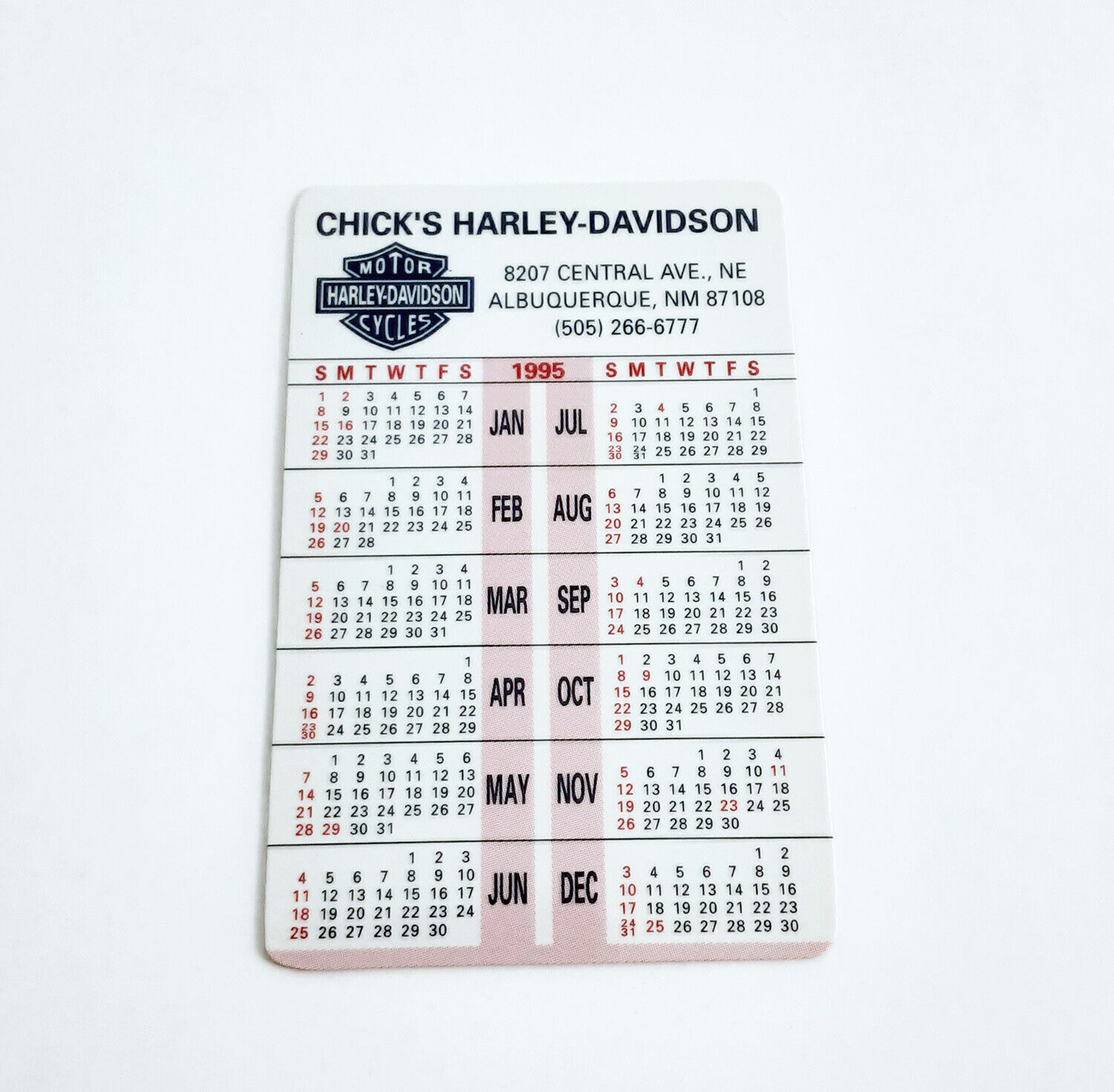 Original 1995 Chick\'s Harley-Davidson Pocket Calendar - Great Collectible