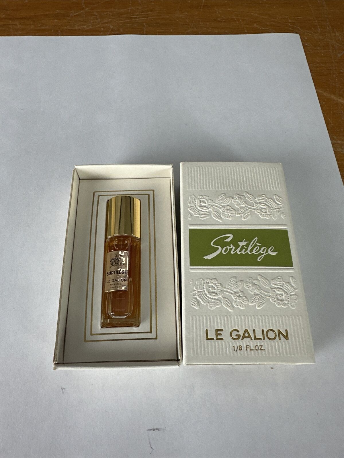 Vintage Le Galion Sortilege Perfume 1/8 Oz Unused In Box Travel Purse Size