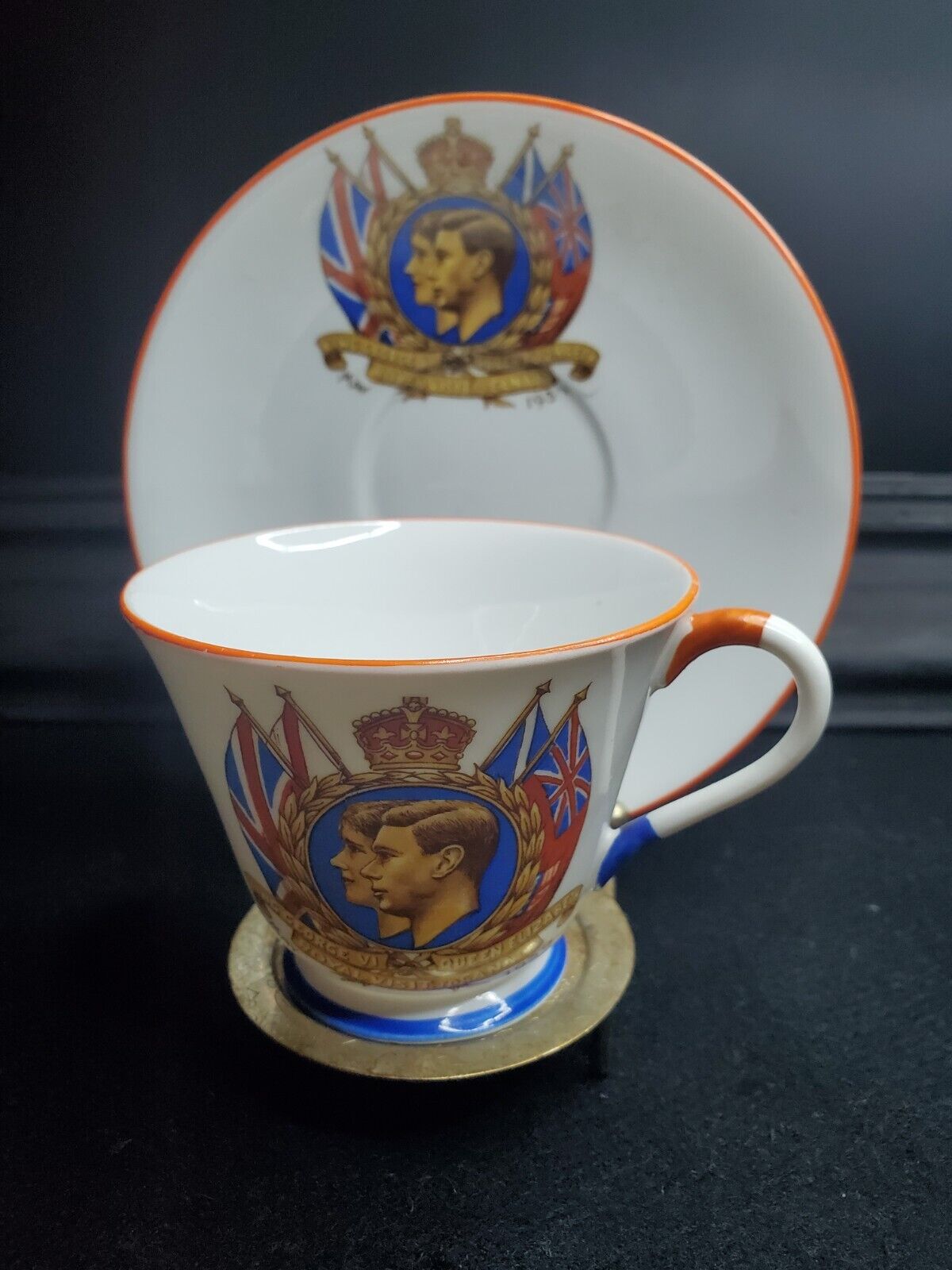 King George VI & Queen Elizabeth Royal Visit to Canada  Tea Cup & Saucer