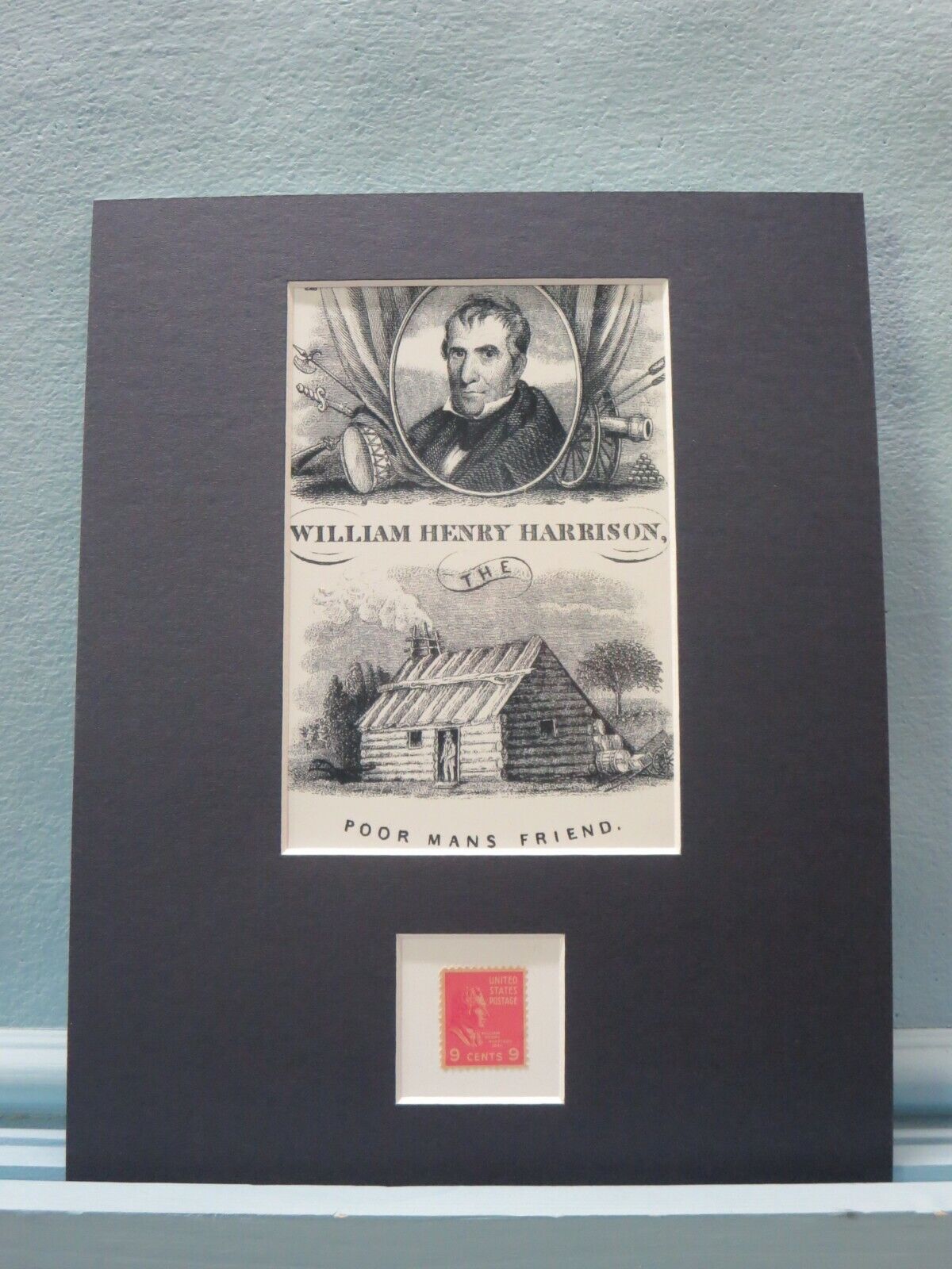 William Harrison wins the 1840 Presidential Election honored by his own stamp