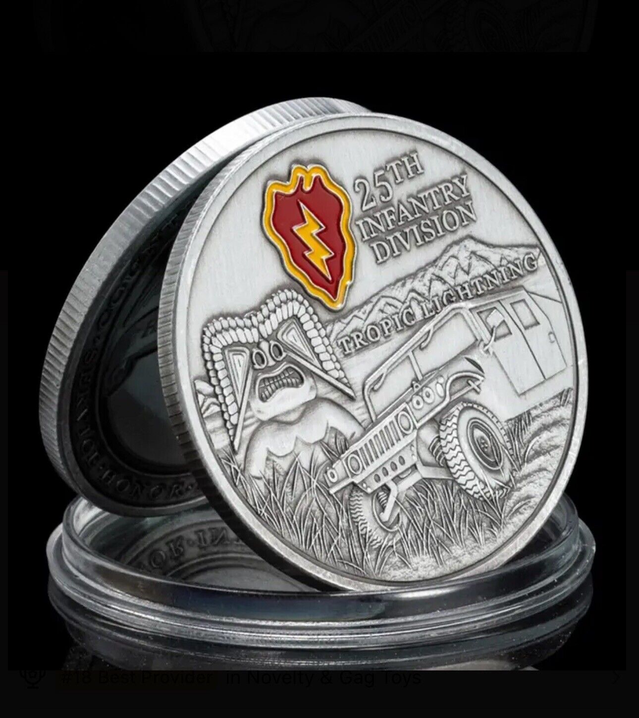 25th Light Infantry Division Of The U.S. Army Tropic Lightning Challenge Coin