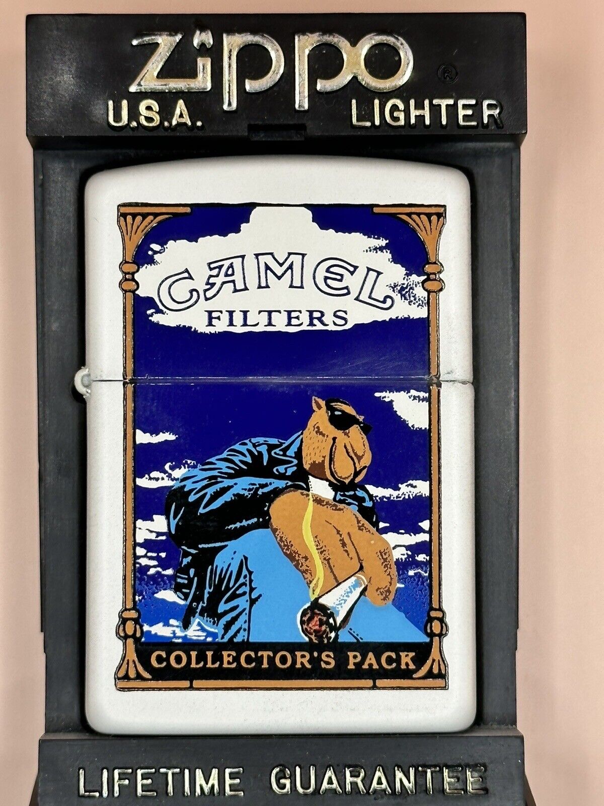 Vintage 1998 Camel Joe Clouds Collectors Pack White Matte Zippo Lighter New