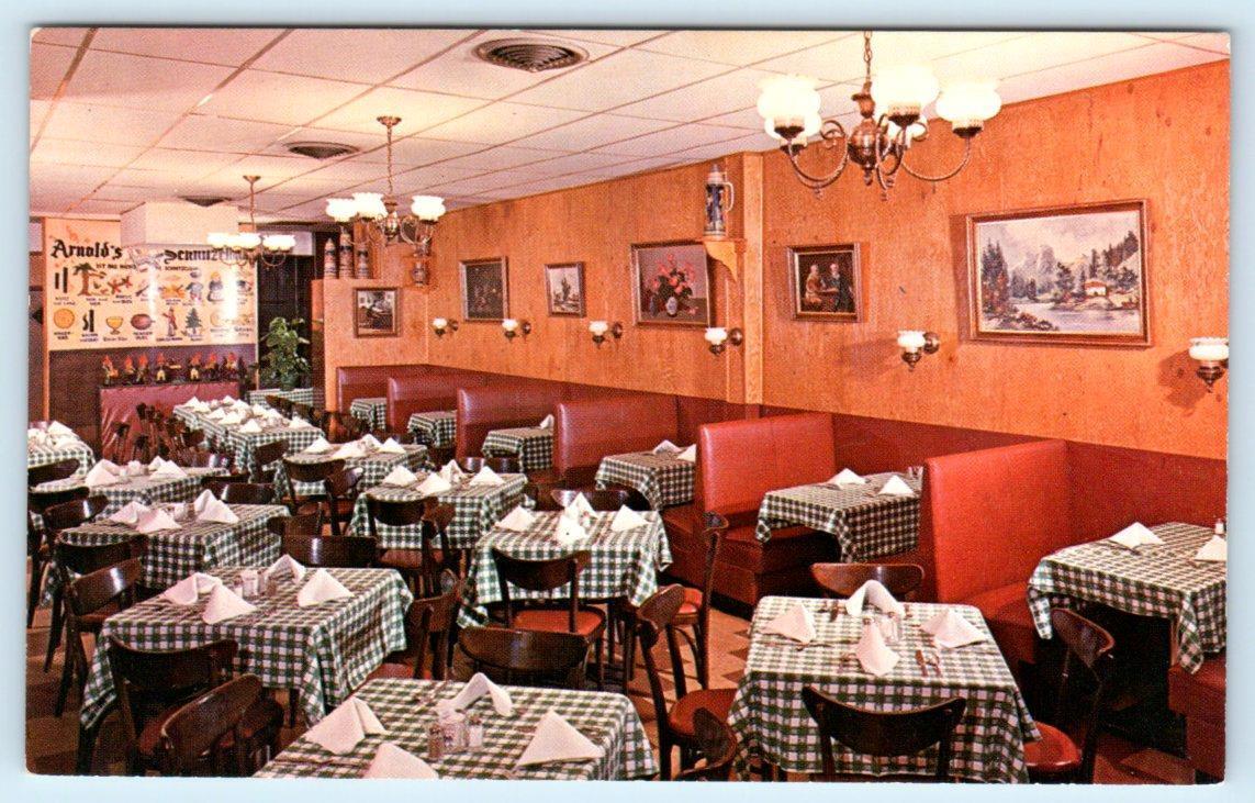 WASHINGTON D.C. ~ Interior ARNOLD\'S HOFBRAU German Restaurant c1960s  Postcard