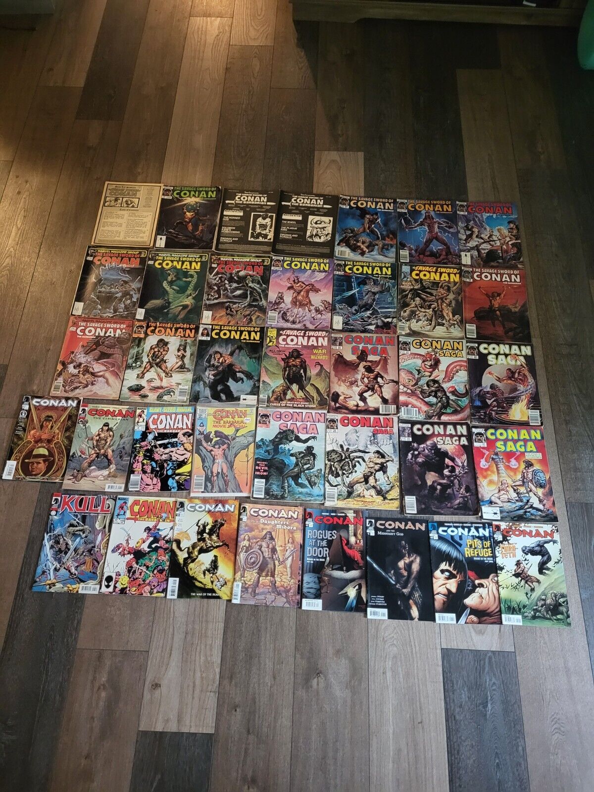 Lot Of 37 Conan Comics Savage Sword, Conan Saga, Dark Horse, And Marvel Comics
