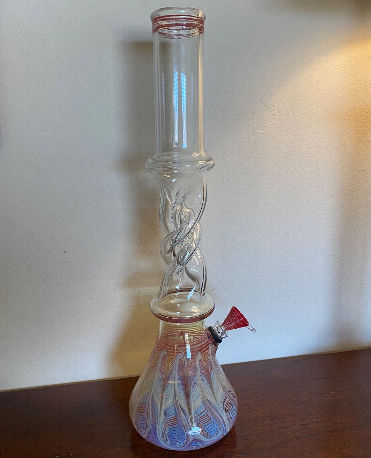 Glass Water Pipe with Twist Ice Catcher 15\