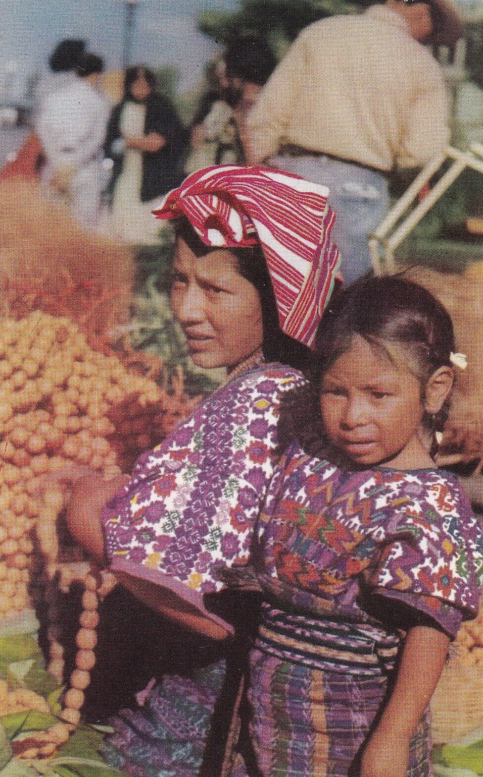 Guatemala, C.A., San Pedro Sacatepéquez, Native Indian Women (1962) Postcard