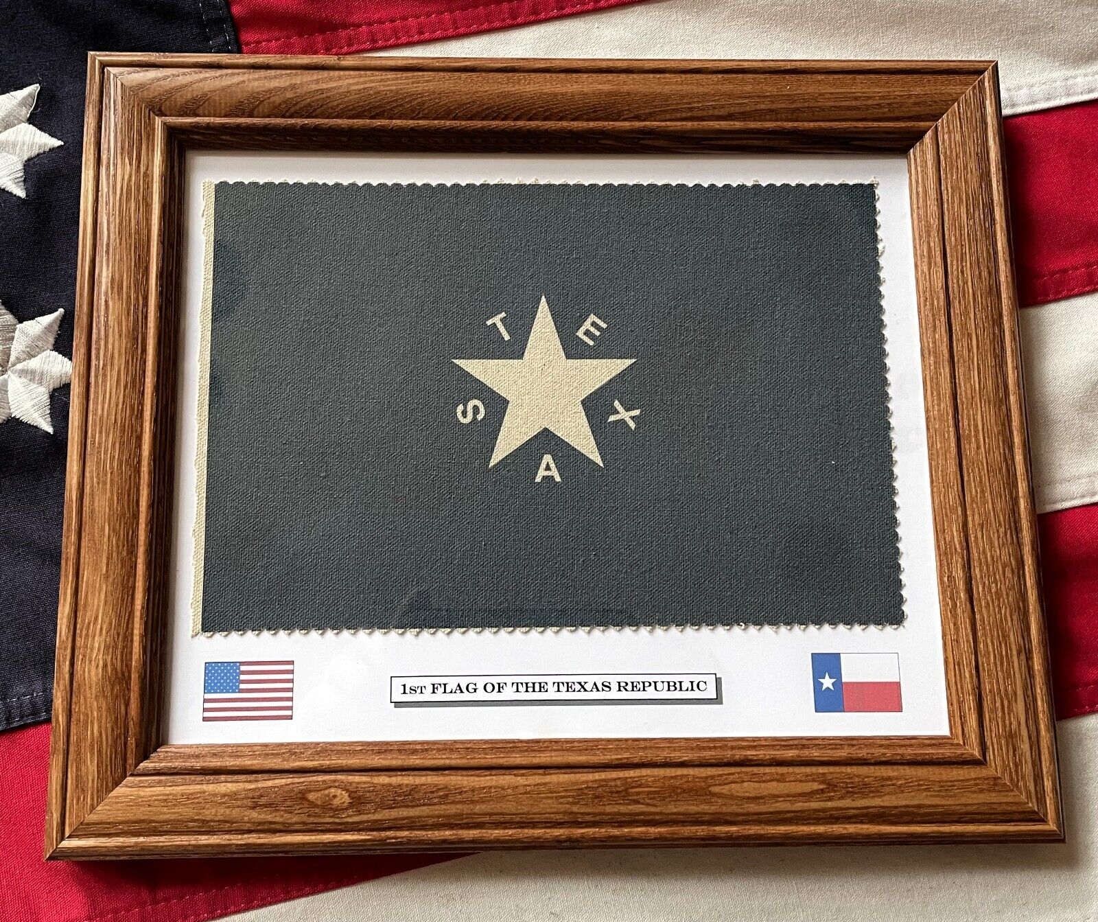 First Lone Star Flag of the Texas Republic..Zavala Flag