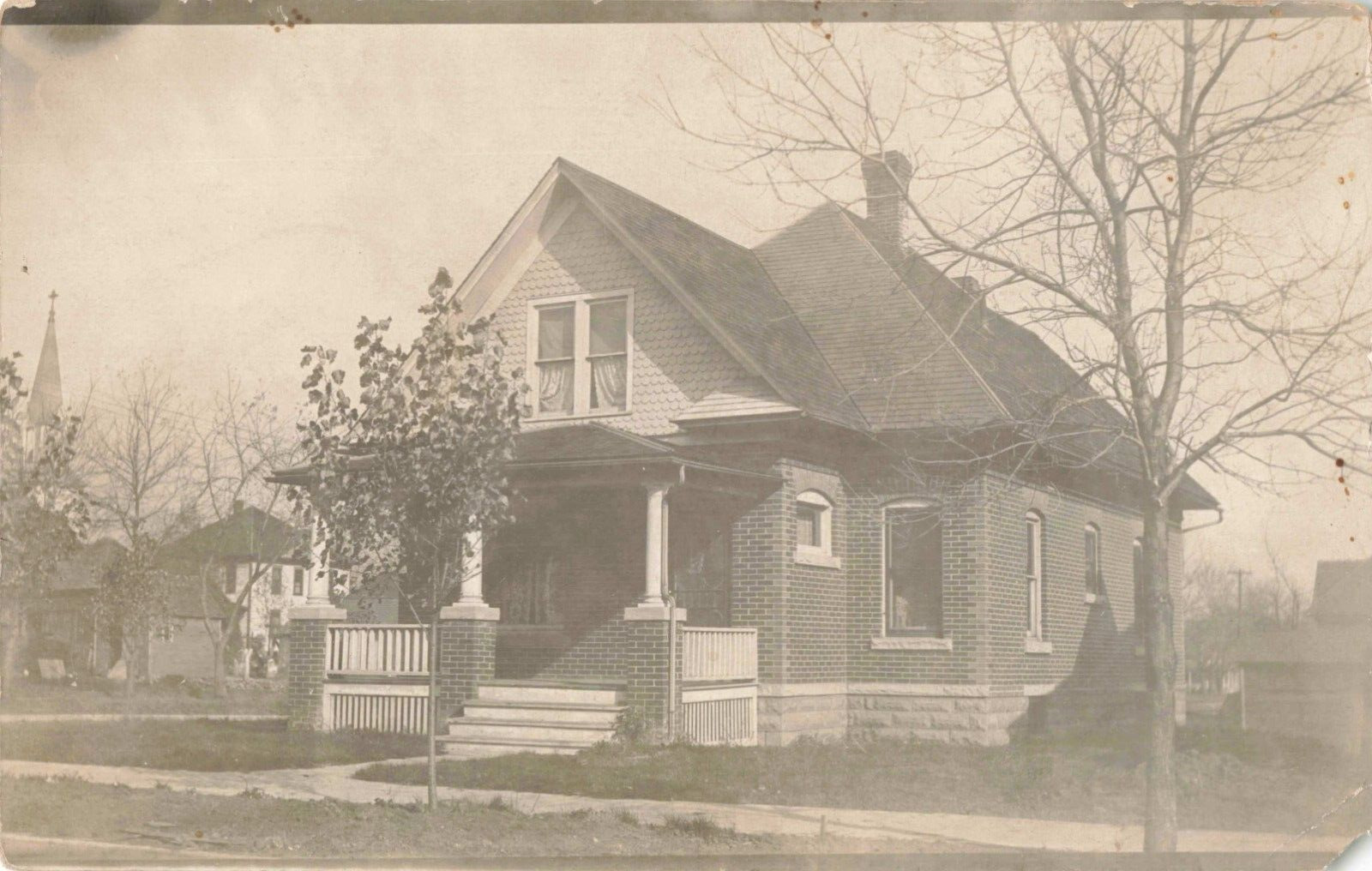 Residential House 5th Ave. & Indiana Street AZO 1908-1924 RPPC 516