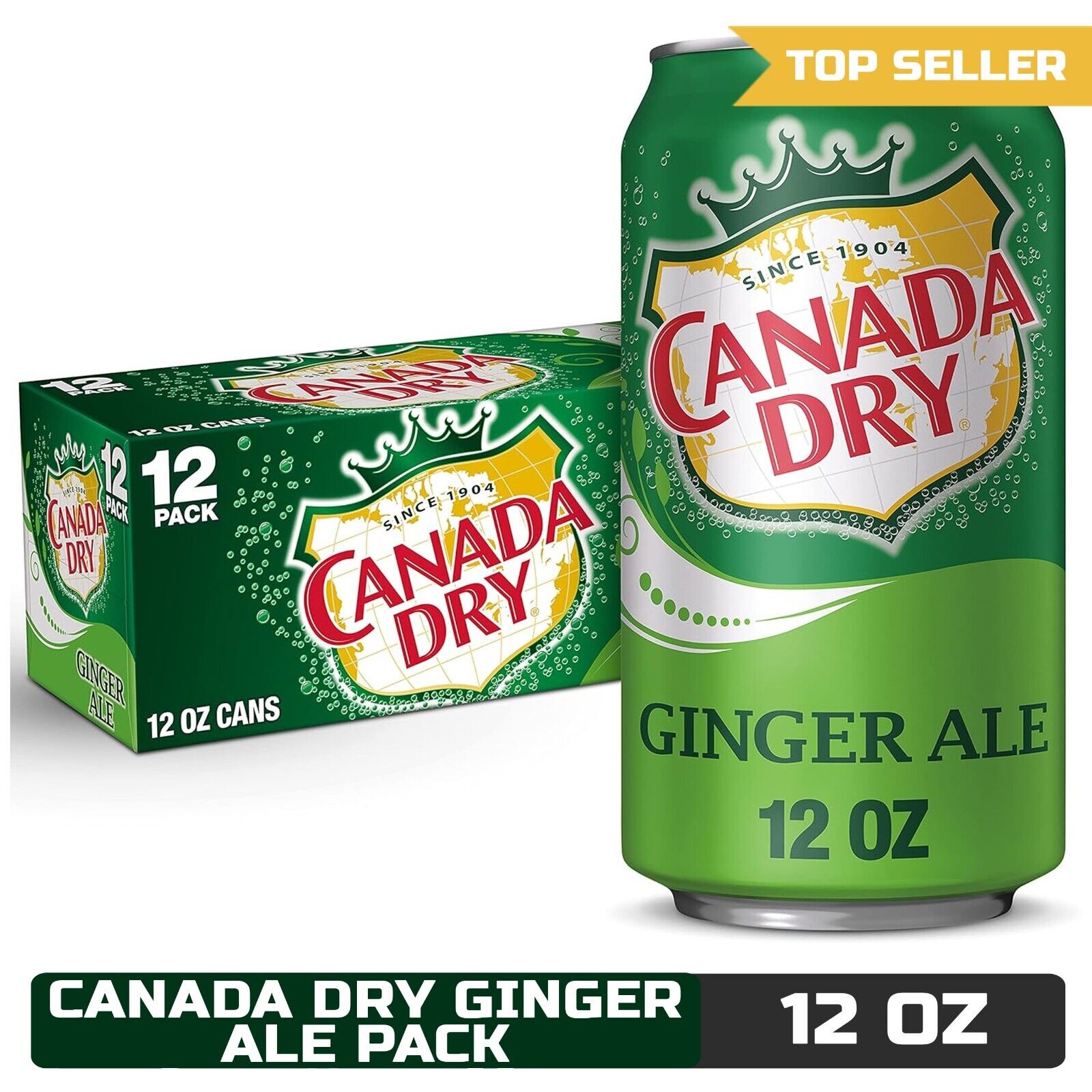 Canada Dry Ginger Ale, 12 oz Cans, 12-Pack