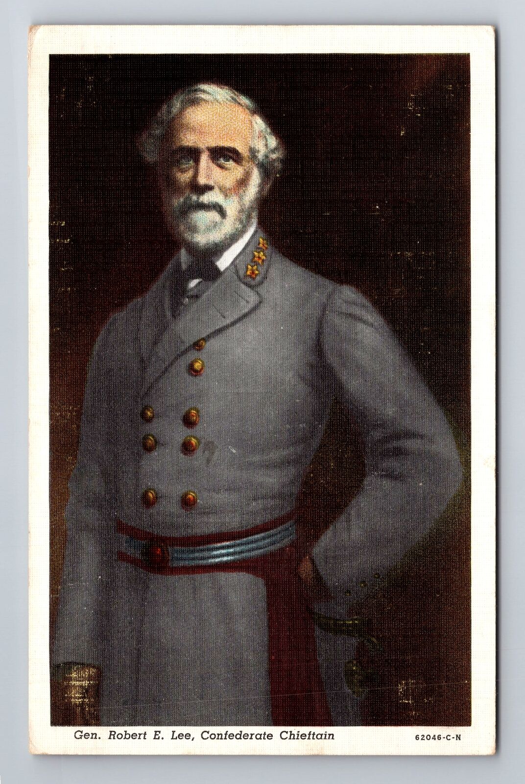 Lexington VA-Virginia, Portrait Gen Robert E Lee, Vintage Souvenir Postcard