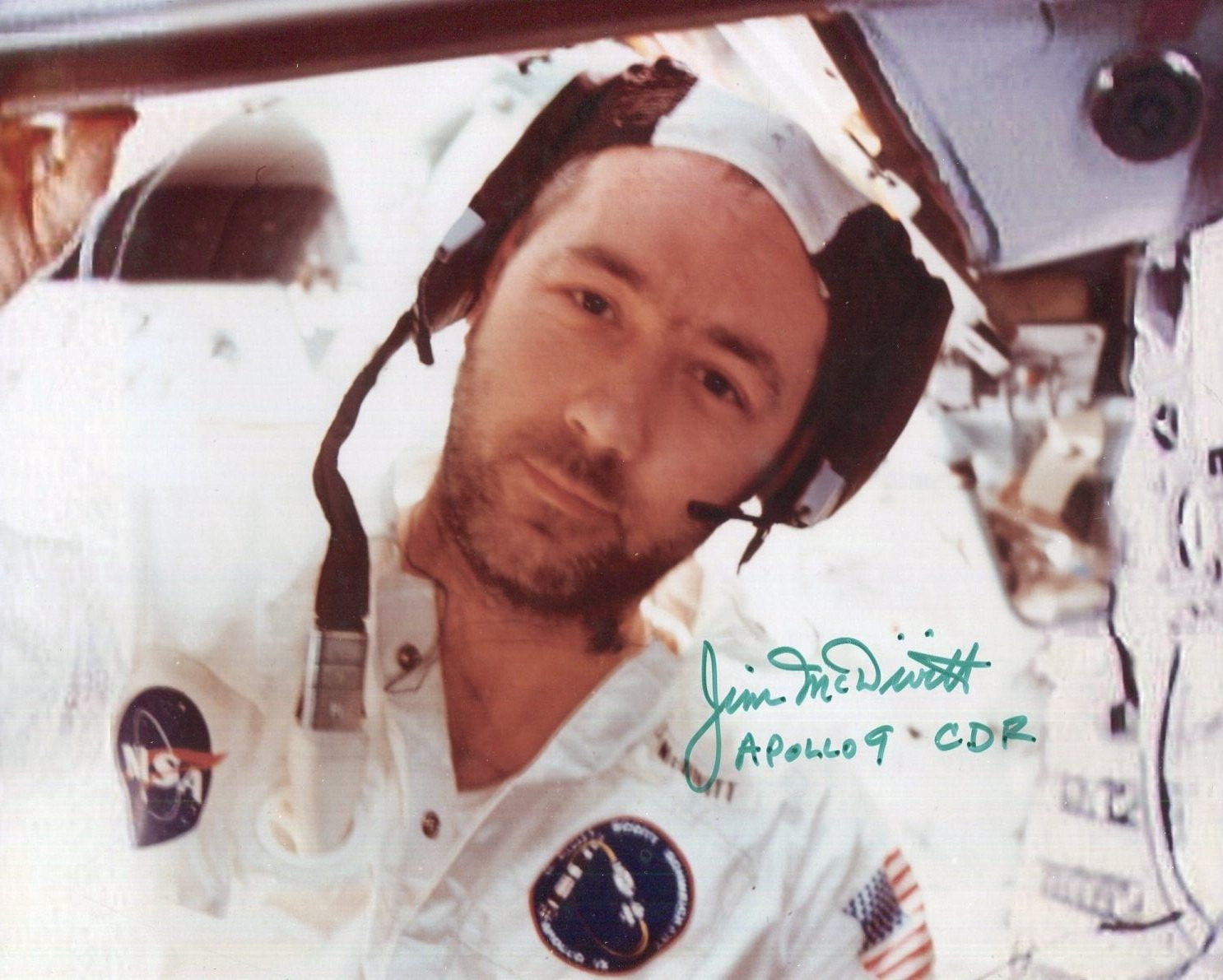 Gen James McDivitt NASA Gemini Apollo Astronaut USAF Signed Autograph Photo JSA