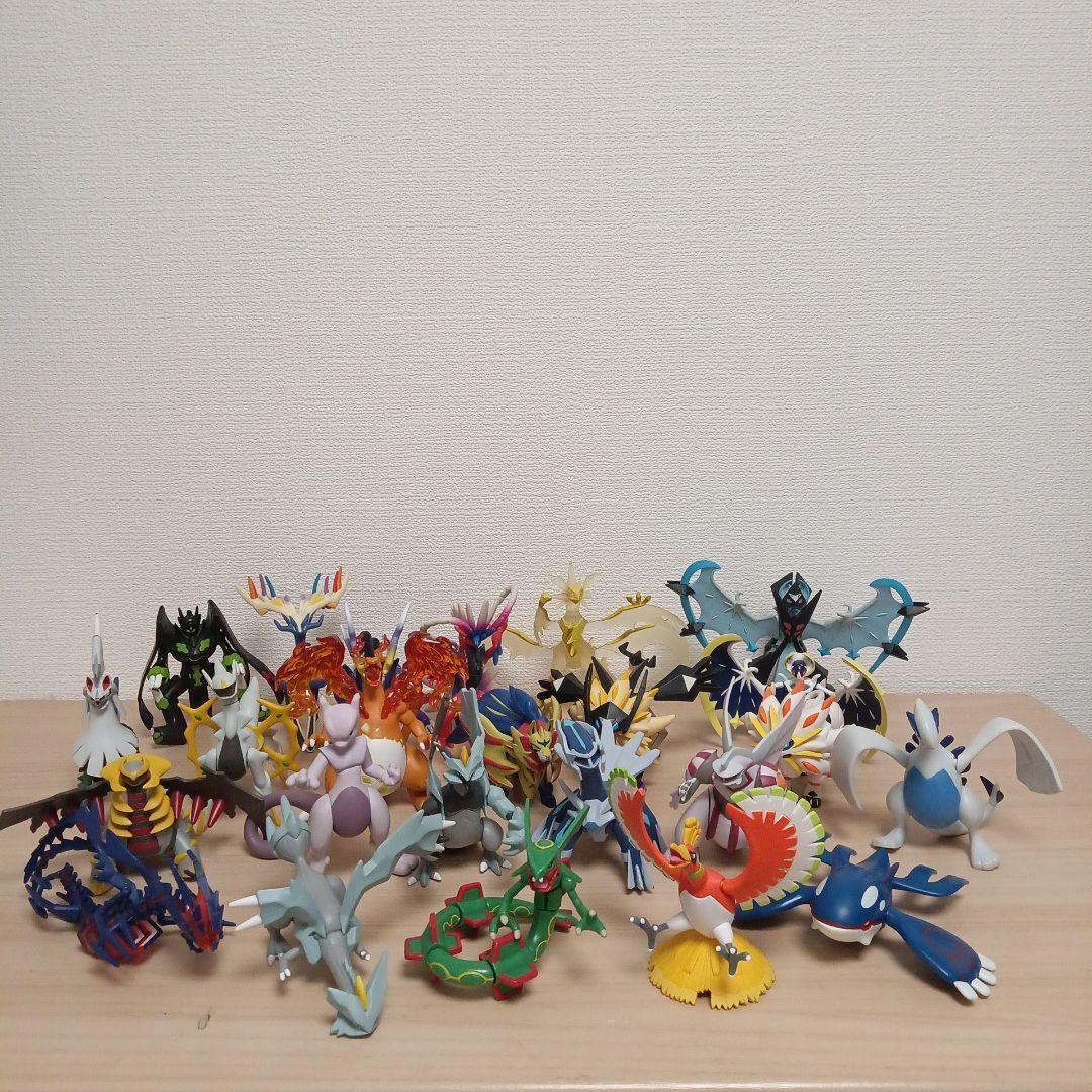 Pokemon Figure lot of 24 Moncolle Charizard Mewtwo Necrozma Lugia Ho-oh  