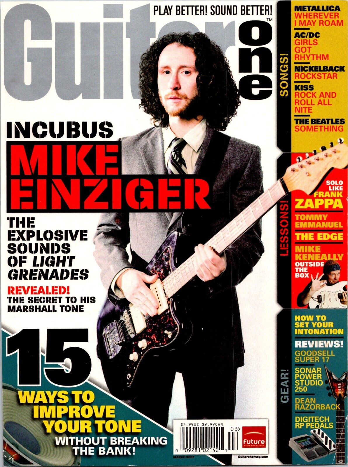 Guitar One Cover Mike Einziger Original Print Ad