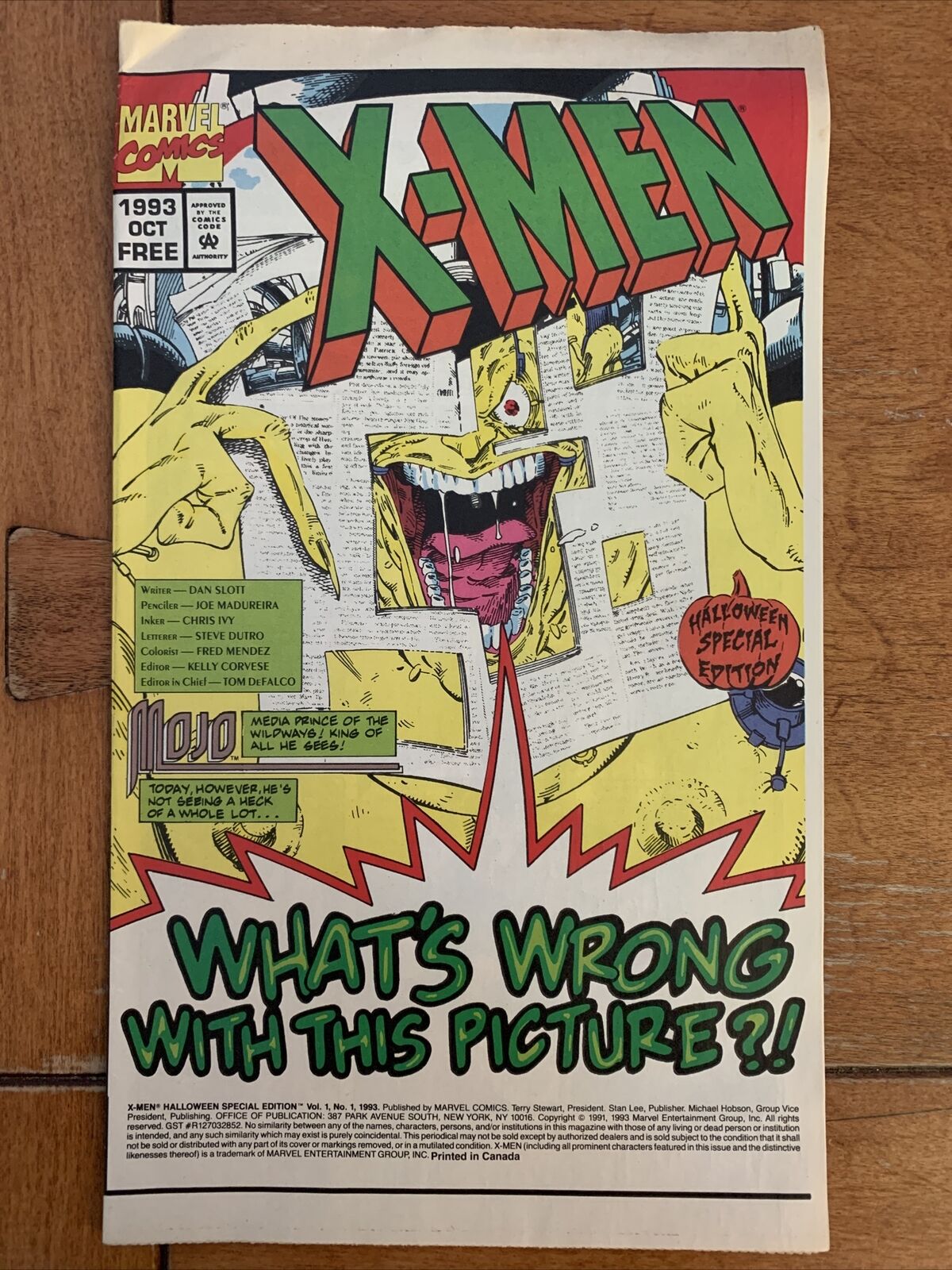 X-MEN HALLOWEEN SPECIAL EDITION #1 1993 PROMO MARVEL HTF SLOTT