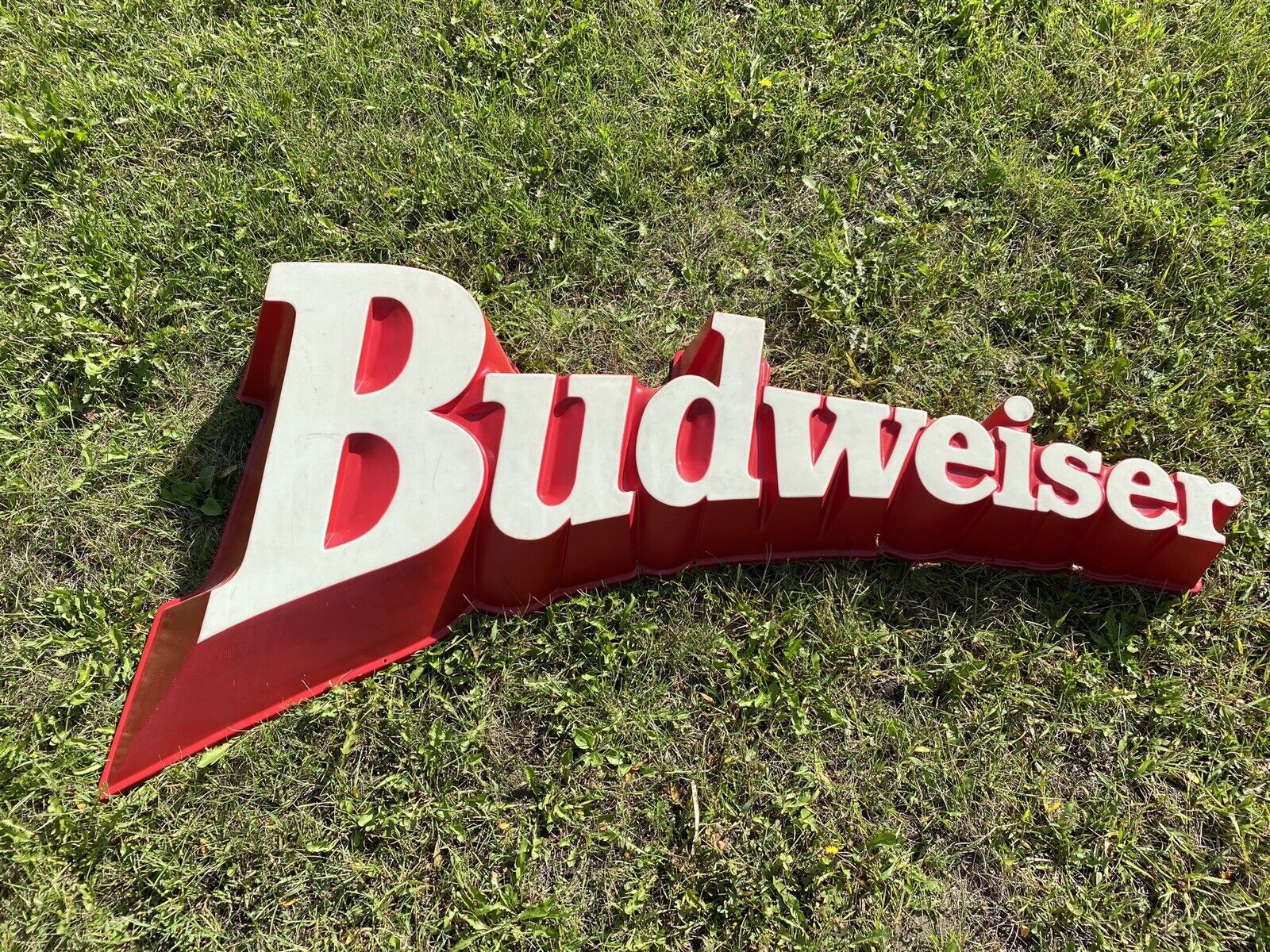 RARE Huge Budweiser Beer 3d sign 60x30x10 Vintage Bar Advertising Wall