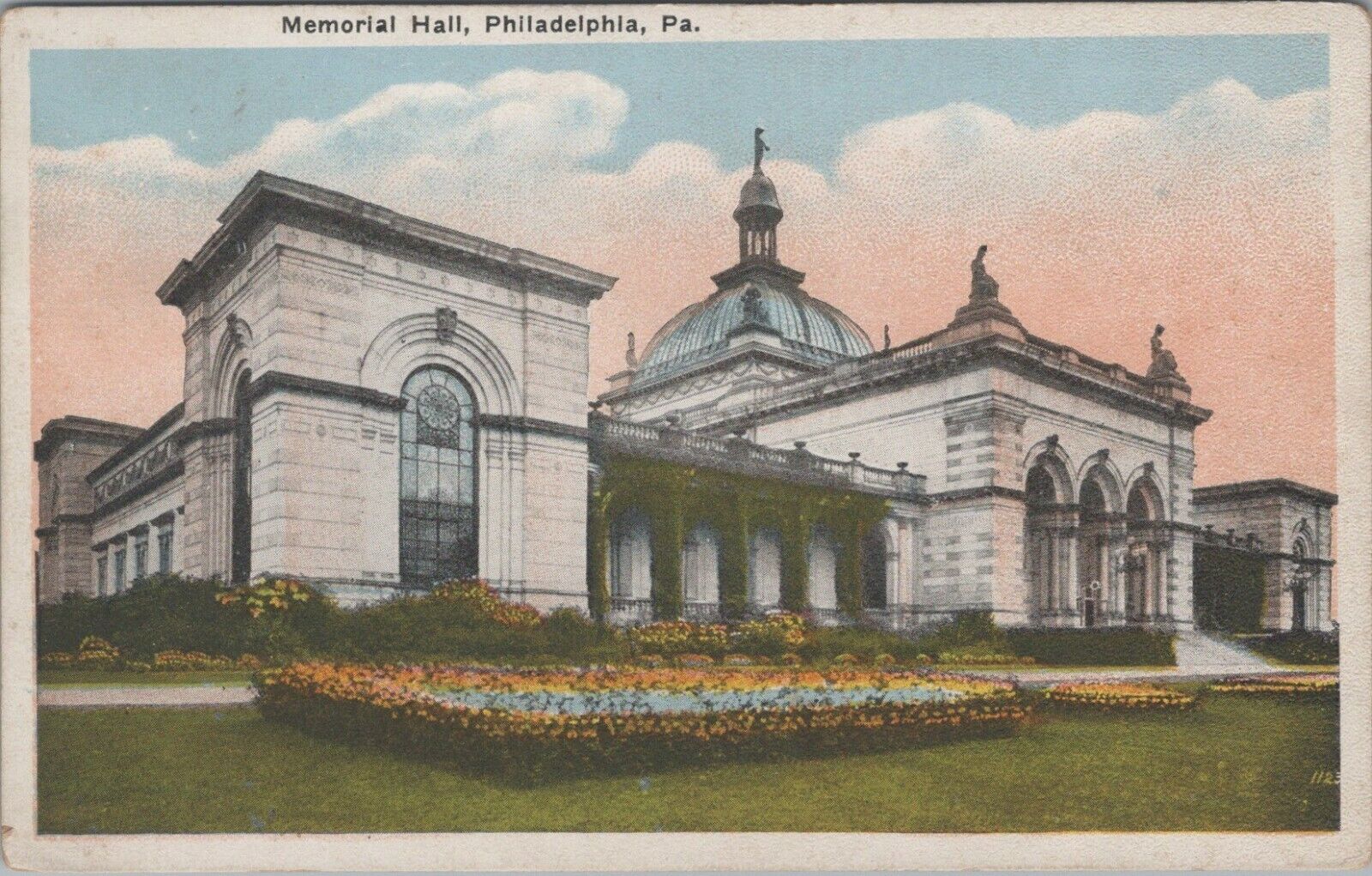 Memorial Hall Philadelphia Pennsylvania Building White Border Vintage Post Card