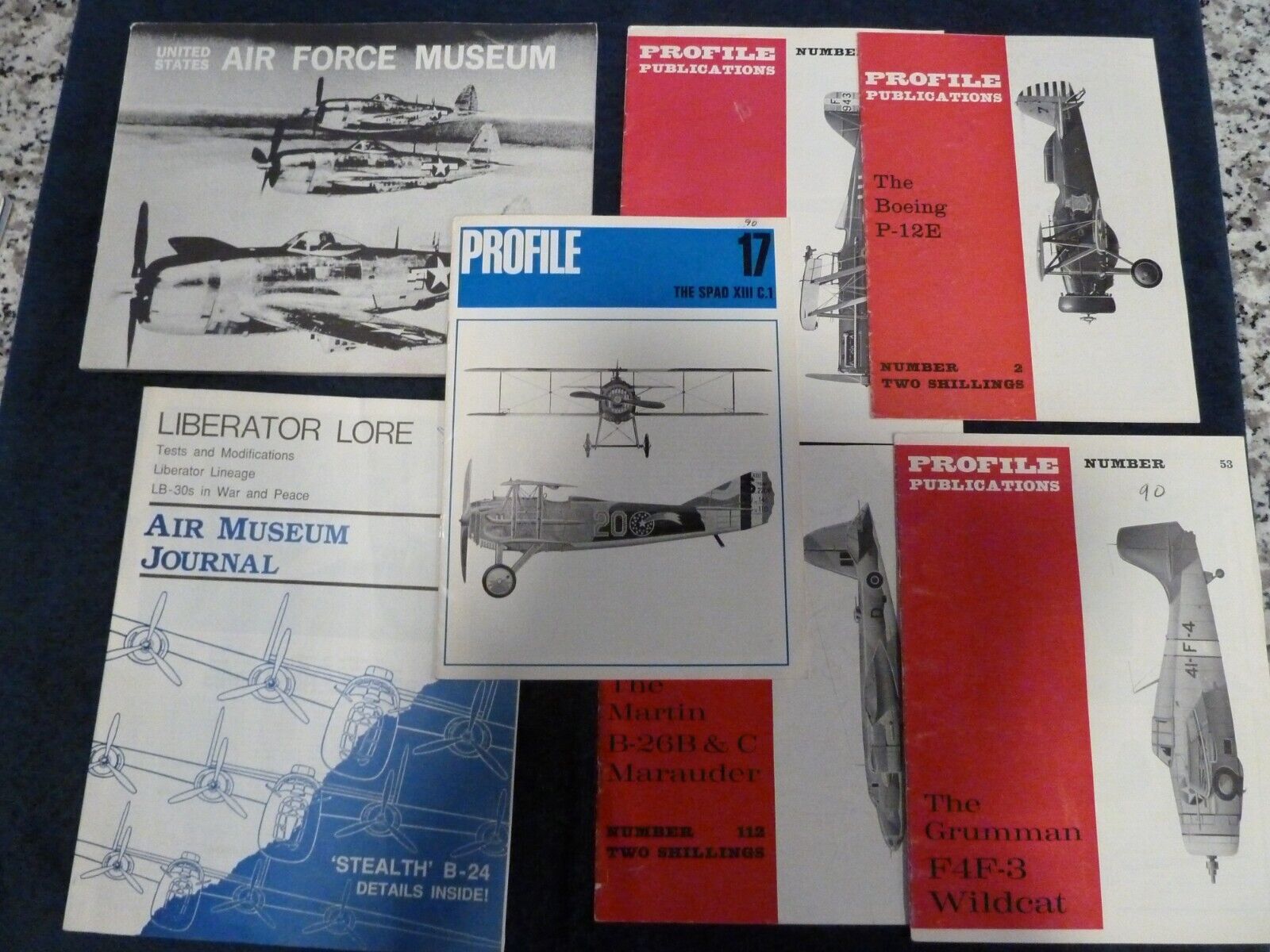 7 Unique Vintage Airplane/Aircraft Profile Publications/AF Museum/Journal