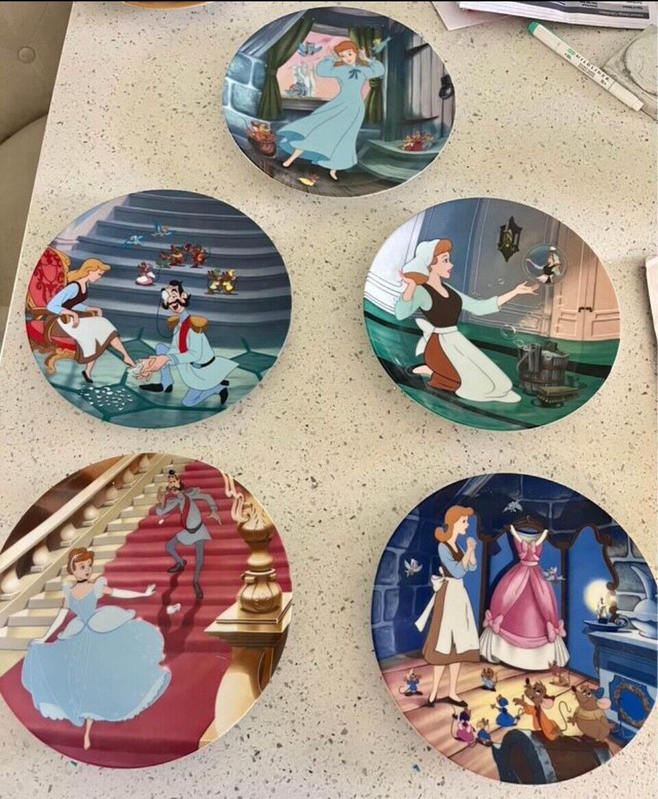 Disney Cinderella Vintage Bradford Plates lot 