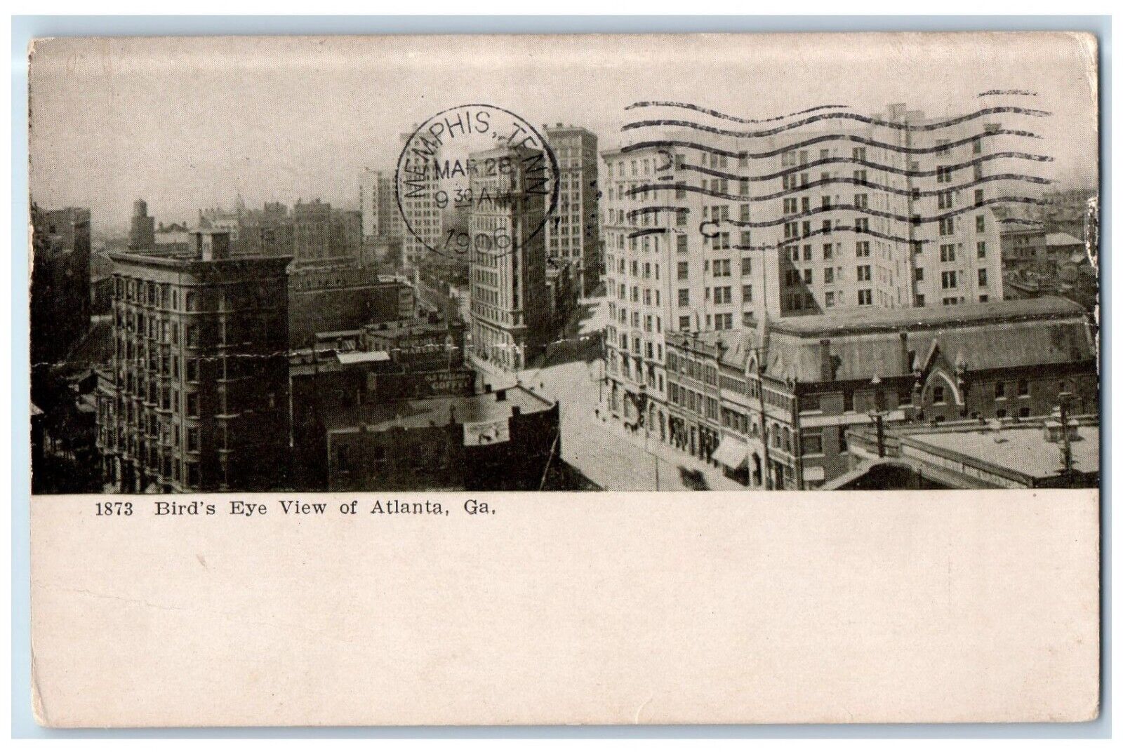1906 Birds Eye View Exterior Building Atlanta Georgia Vintage Antique Postcard