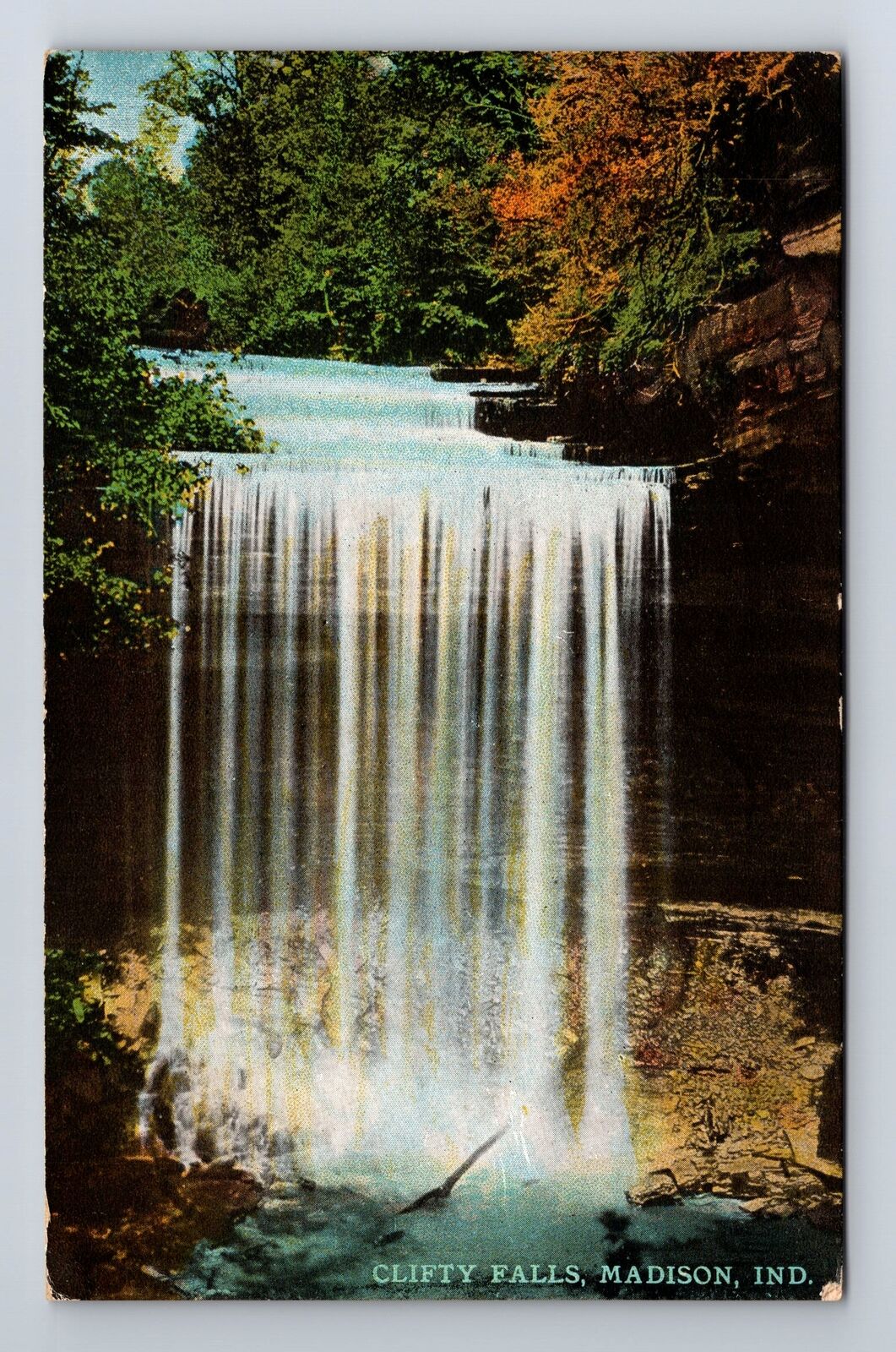 Madison IN-Indiana, Clifty Falls, Antique, Vintage c1927 Postcard